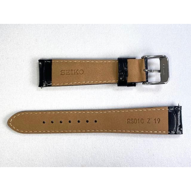 SEIKO（セイコー） RS01C19BK SEIKO 19mm 純正革ベルト カーフワニ型