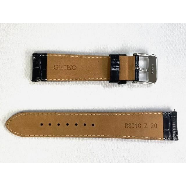 SEIKO（セイコー） RS01C20BK SEIKO 20mm 純正革ベルト カーフワニ型