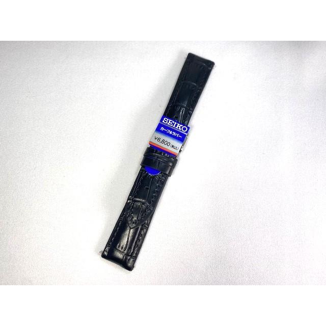 SEIKO RS02C18BK セイコー 18mm 純正革ベルト カーフ＆ラバー 黒