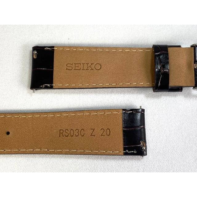 SEIKO（セイコー） RS03C20DBN SEIKO 20mm 純正革ベルト カーフワニ型
