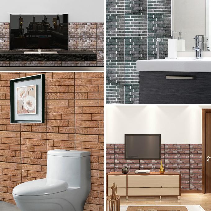 10枚セット クッションシート 壁紙 3D壁紙シール 30×30cm 壁材 貼り