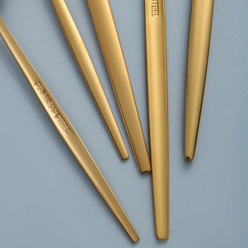 30点セット】 ゴールド シルバー ステンレスカトラリーセット - ナイフ