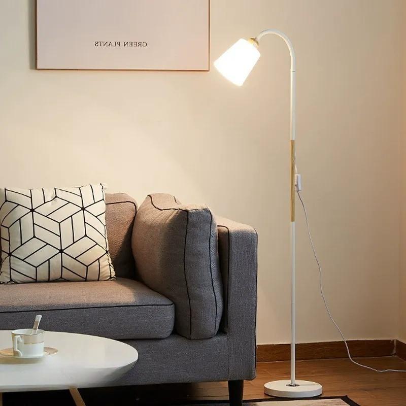 北欧風 LEDフロアライト 2色展開 LED電球付き 簡単組立て モダン