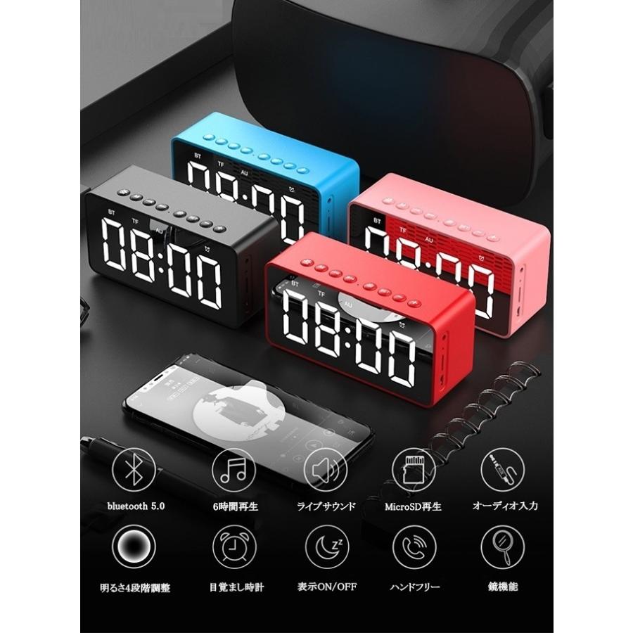 Bluetoothスピーカー Bluetooth5.0 ワイヤレススピーカー 置き時計