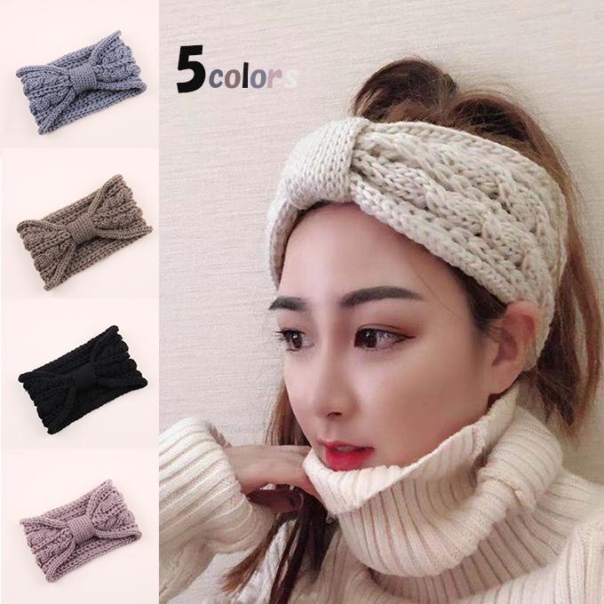 ヘアバンド ニット ヘアバンド ケーブル編み ターバン 化粧 お風呂 髪留め 伸縮性あり