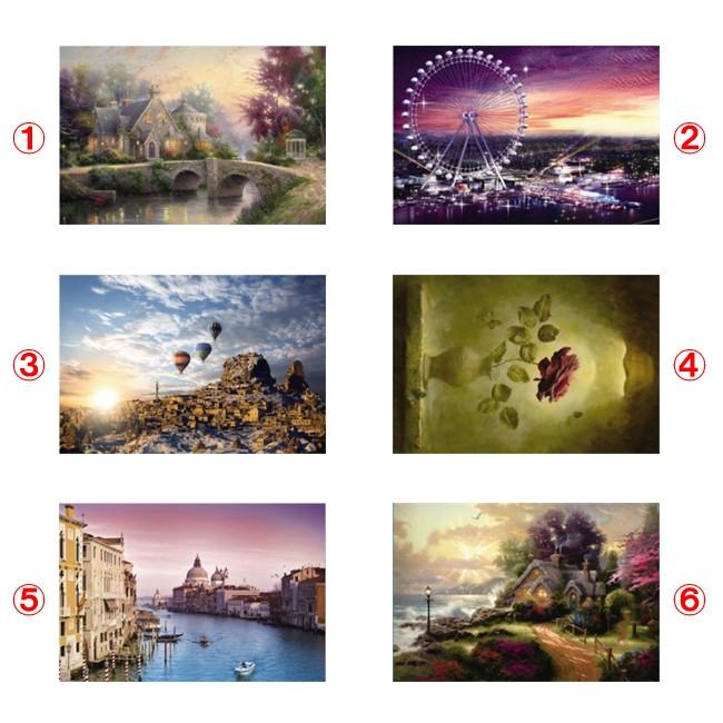 ジグソーパズル 1000ピース 原図ポスター付き 木製 風景/都市/北欧/桜