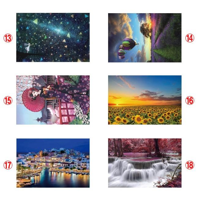 ジグソーパズル 1000ピース 原図ポスター付き 木製 風景/都市/北欧/桜