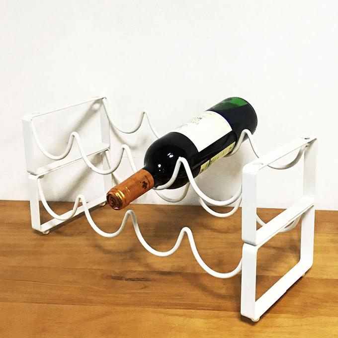 ワインラック ワインホルダー 4本用 1段 積み重ね式 ボトルホルダー ワイン棚 モダンキッチン おしゃれ キッチン雑貨 金属製 簡潔風 登場大人気アイテム ワイン収納