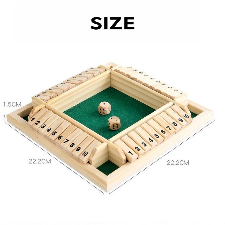 木製脳トレゲーム】シャット・ザ・ボックス｜サイコロゲーム 1〜4人用