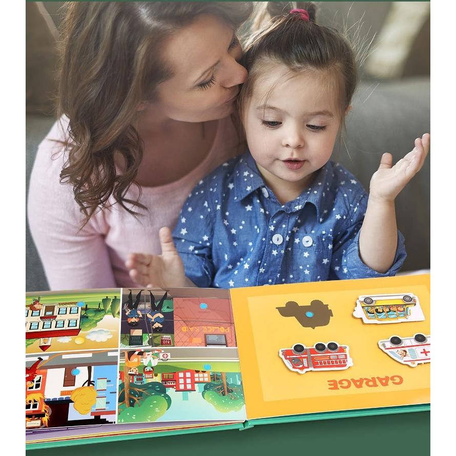 知育玩具 絵本型 安静ブック 2冊セット（交通工具＆動物） 2歳から