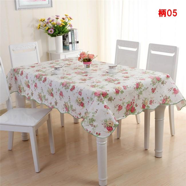 テーブルクロス 大きめ 花柄 チェック柄 ピンク PVC製 防水防油加工