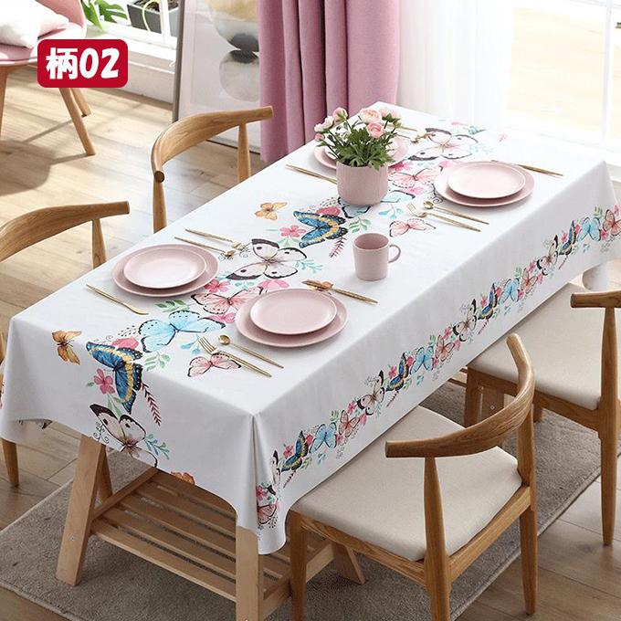 テーブルクロス テーブルカバー PVC製 厚手 防水防油加工 耐熱 滑り