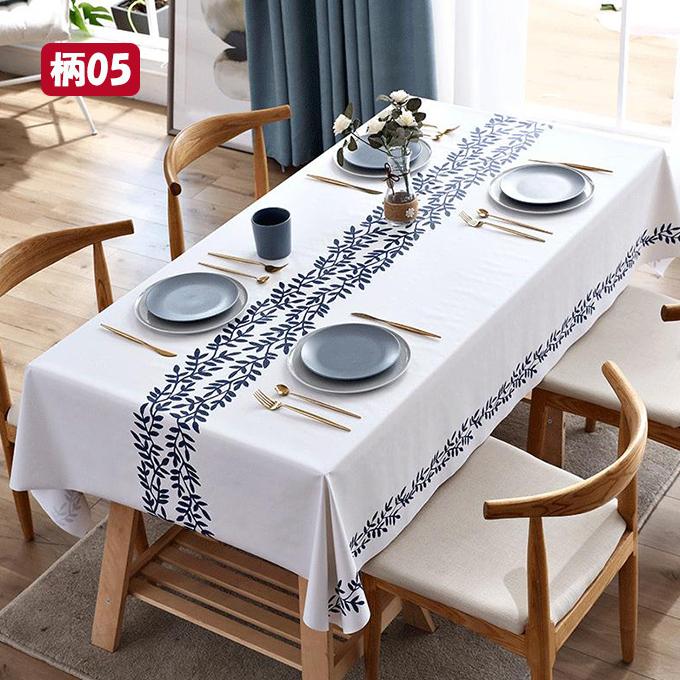 テーブルクロス テーブルカバー PVC製 厚手 防水防油加工 耐熱 滑り