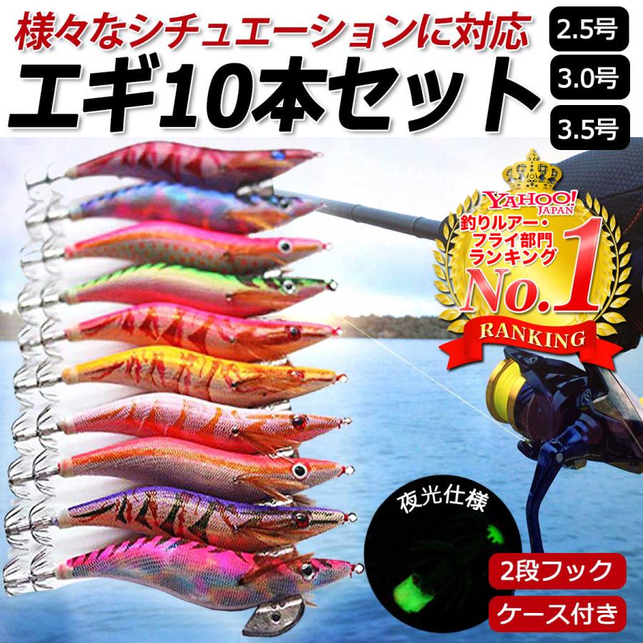 エギング セット 仕掛け エギ 餌木 フック 入門セット 夜間 夜行浮き