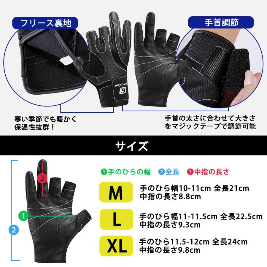 フィッシンググローブ 秋 冬用 ネオプレーン 釣り 手袋 用品 指出し