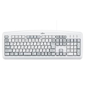 富士通（FUJITSU） キーボード 有線 PS/2接続 テンキー付き 白 KB-0325