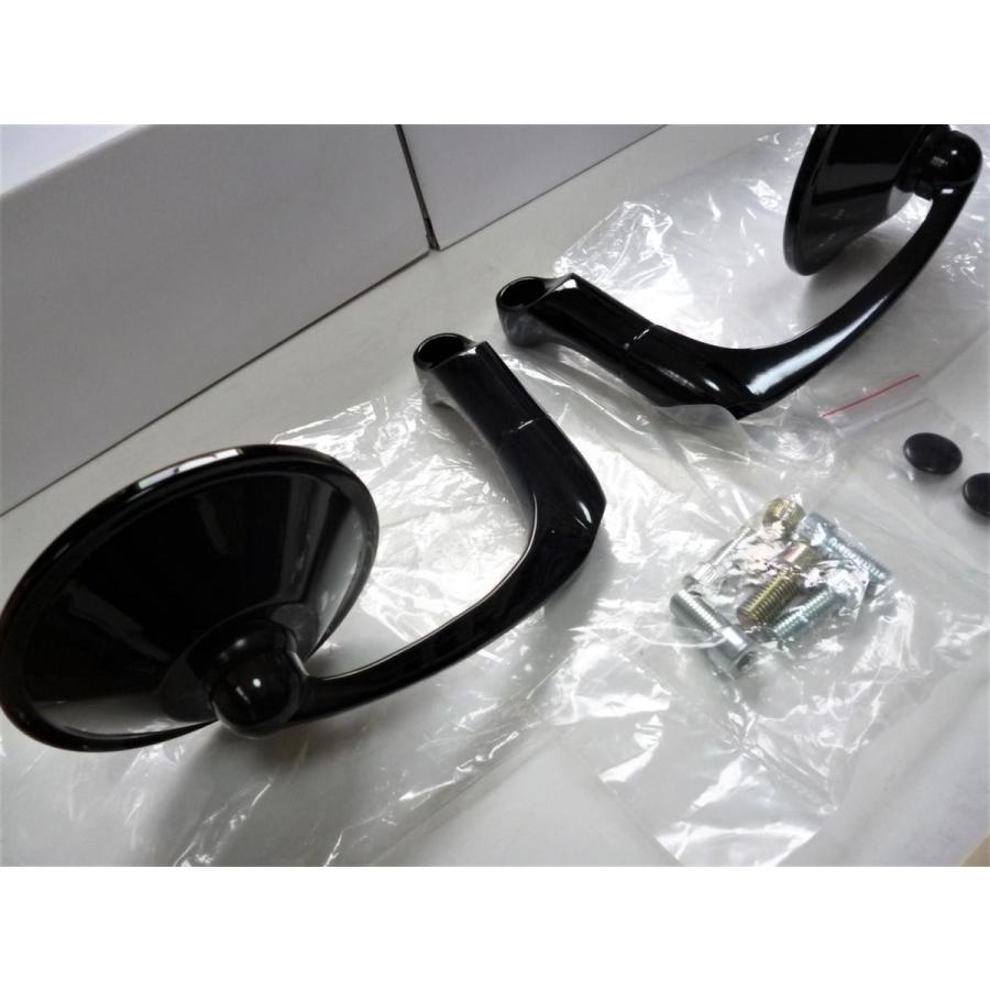 ☆バレンタイプ！ BLACK ラウンドミラーSET ＊MT-03 ＊SR400 ＊MT-07