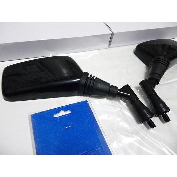 ☆クロス型ミラー 8mm 正ネジ アダプター付 SET ＊ズーマー ＊エイプ