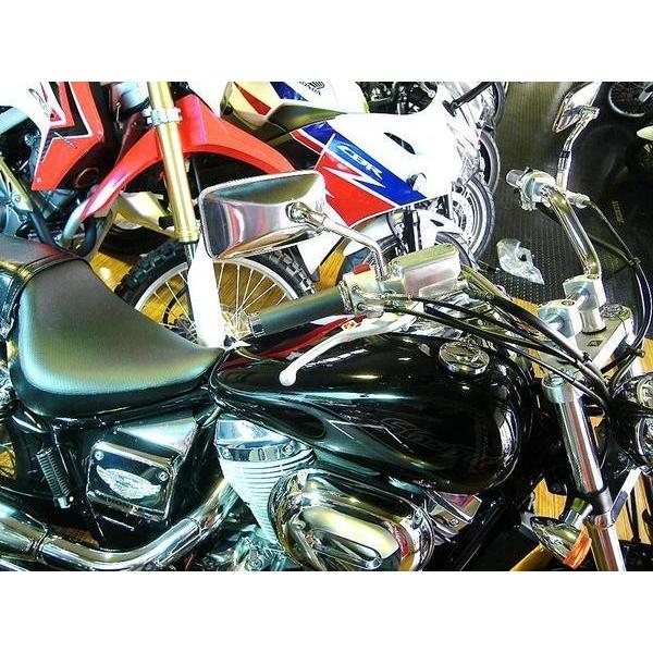 ☆旧：純正typeスクエアミラー 10mm 右：逆ネジ SET！ ＊YBR125