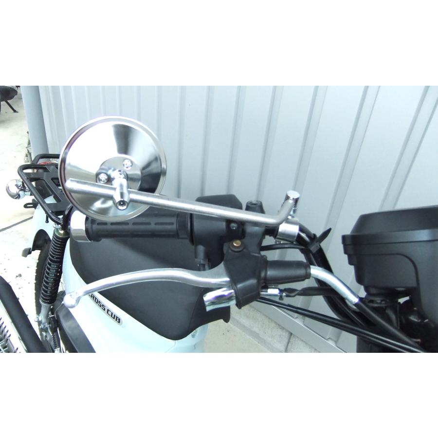 ☆NEWクランプtype メッキ：ラウンドミラー【1本】＊XSR125 ＊MT-25
