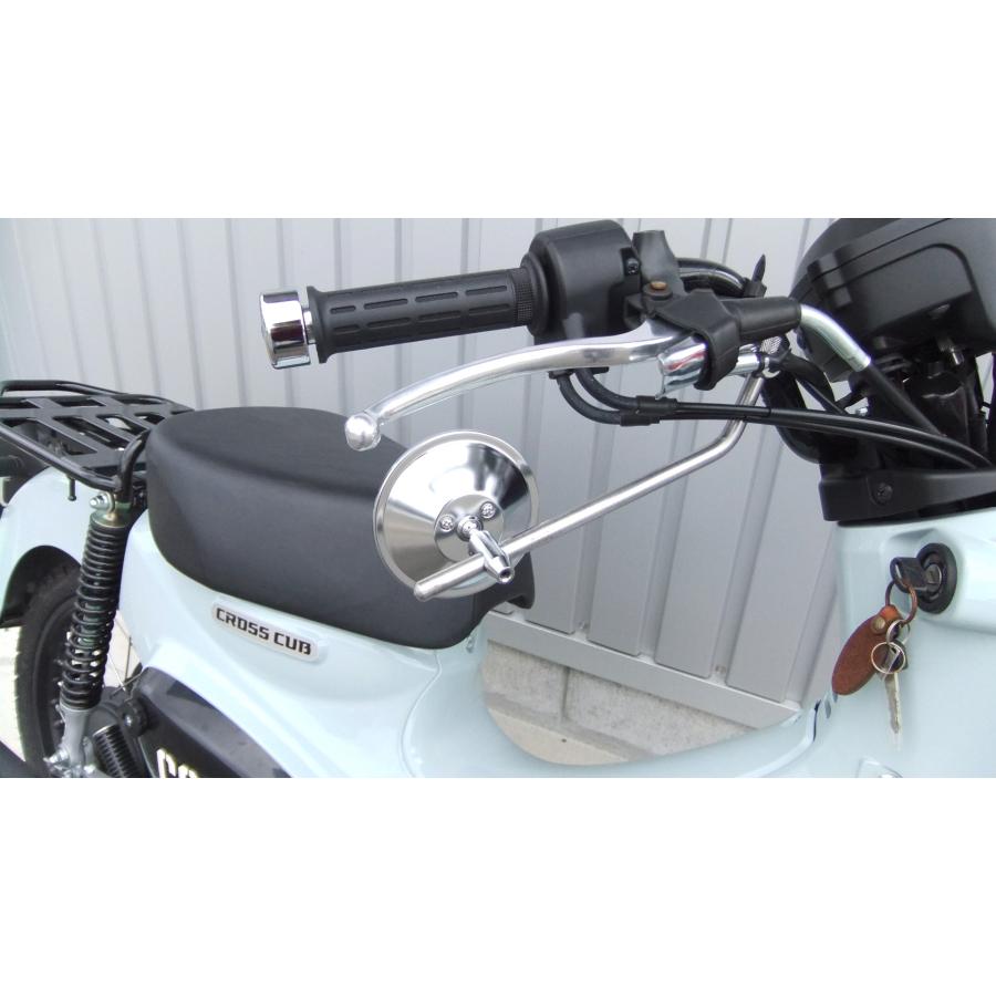 ☆NEWクランプtype メッキ：ラウンドミラー【1本】＊XSR125 ＊MT-25