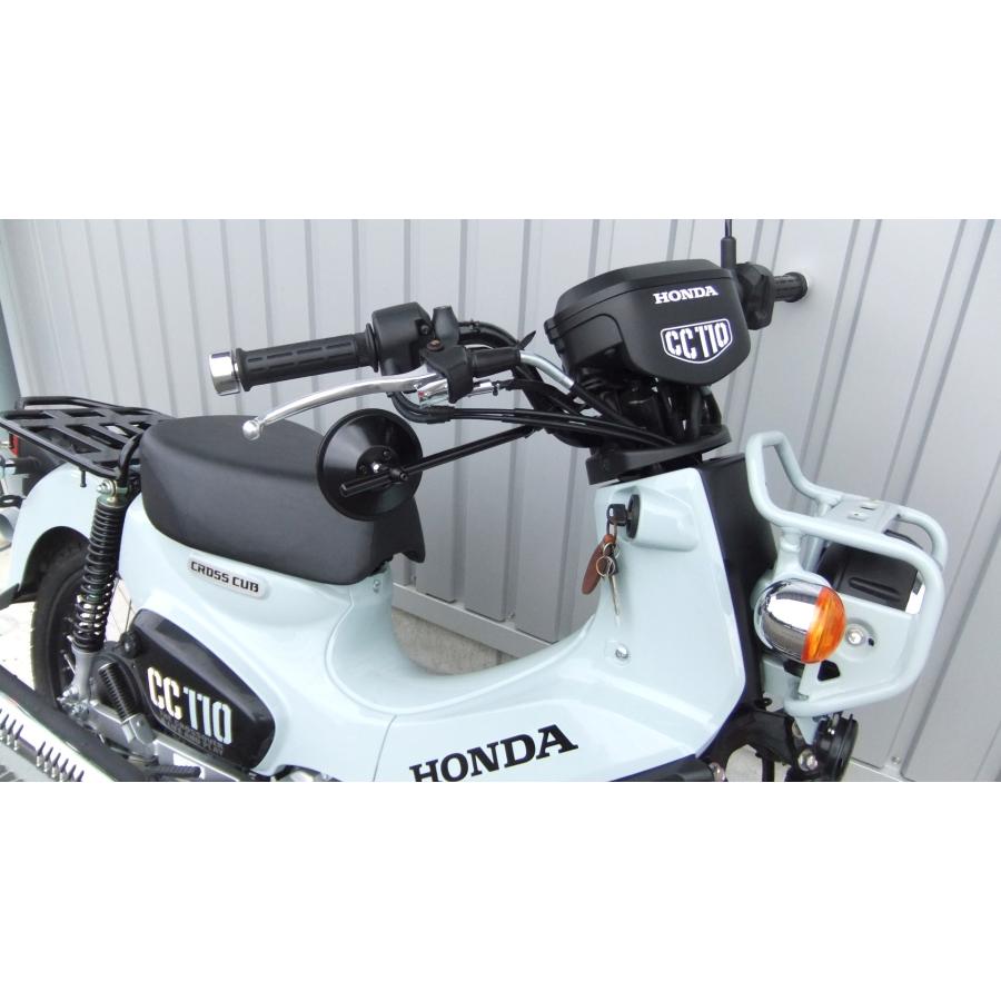 ホンダ GROM用 ブラック丸型ミラー ☆NEWクランプtype BLACK：ラウンドミラー【2本】＊ズーマー ＊エイプ