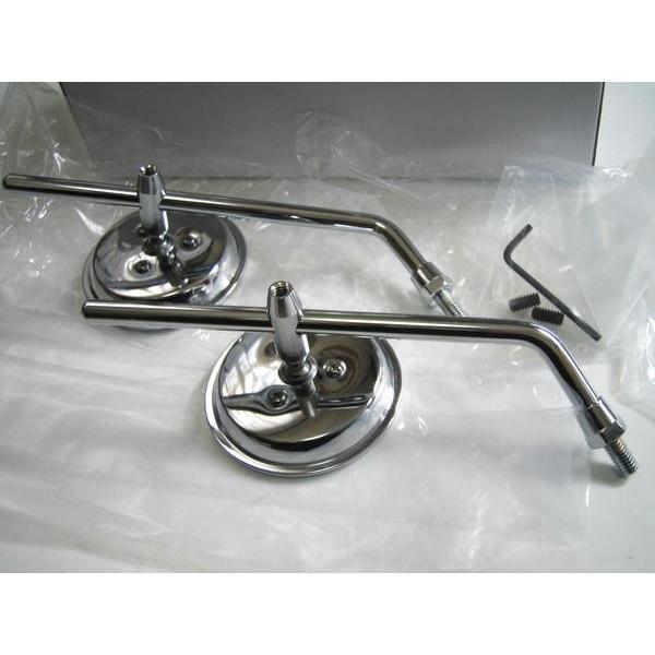 ☆カスタム ラウンドミラー 8mm 右：逆ネジ SET！ ＊X FORCE