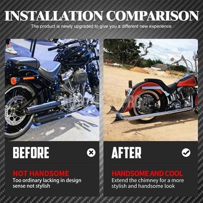 並行輸入品】バイク用デュアルエキゾーストシステム ハーレー