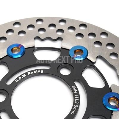 【並行輸入品】3穴ゲージ付きブレーキローターセット 220mm 4ピストンブレーキキャリパー 付属 Yamaha Yamaha Freesox Nitro bws 100 ジョグ 50バイク用