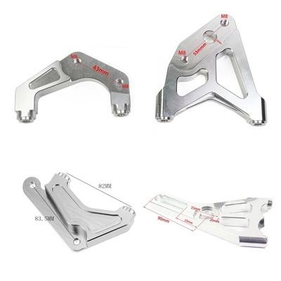 【並行輸入品】3穴ゲージ付きブレーキローターセット 220mm 4ピストンブレーキキャリパー 付属 Yamaha Yamaha Freesox Nitro bws 100 ジョグ 50バイク用