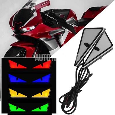 汎用バイク 二輪LEDライト デーモンアイヘッドライト ミニ