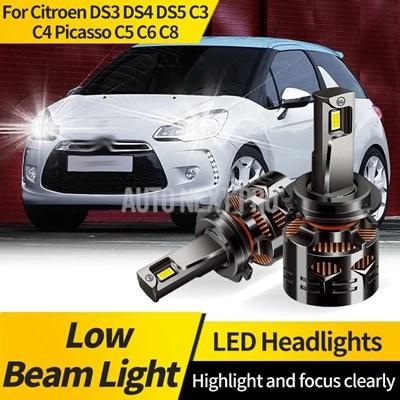 ロービームLEDヘッドライト フロント電球 白色ミニダイオード 12V H7