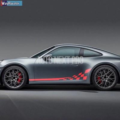 車 ドア サイドストライプ レーシングフラッグ ポルシェ用デカール911 