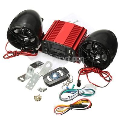 並行輸入品】リモコン付きバイクオーディオシステム Bluetooth SD USB 