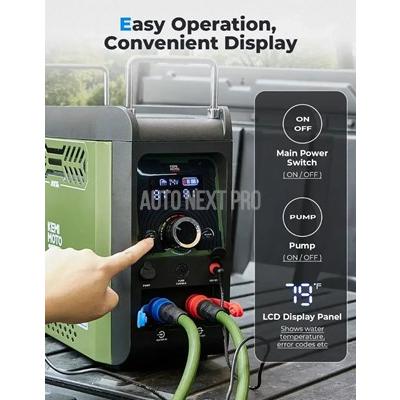 Kemimoto-ポータブル給湯器 ブタン ポンプ付き 充電式バッテリー 液晶