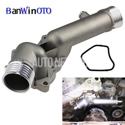 QIQIBAIHUO Alloggiamento for termostato in Alluminio automobilistico Adatto for BMW E39 528i 1997 1998 11531740478 (Color : Silver
