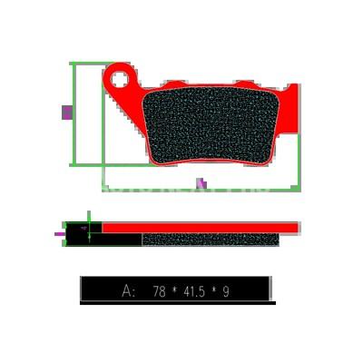 【並行輸入品】バイク フロント リアブレーキパッド セラミック ktm smc 625 duke ii 640 LC4-E smc 660 690 2013-2020 sm SM-LEの画像