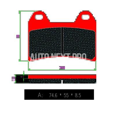 【並行輸入品】バイク フロント リアブレーキパッド セラミック ktm smc 625 duke ii 640 LC4-E smc 660 690 2013-2020 sm SM-LEの画像