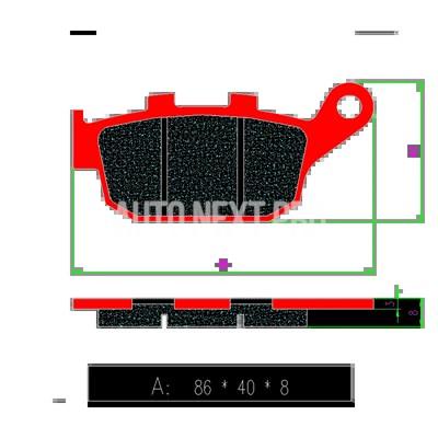 【並行輸入品】バイク 二輪用フロント リアブレーキパッド セラミックブレーキパッド トライアンフボンネビルボバー 1200cc 2017-2021の画像