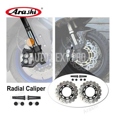 【並行輸入品】嵐-CNCフロント リアブレーキディスクローター ヤマハxp T-MAX sx abs 2017-2019 tech max abs 560 2020-2021_4