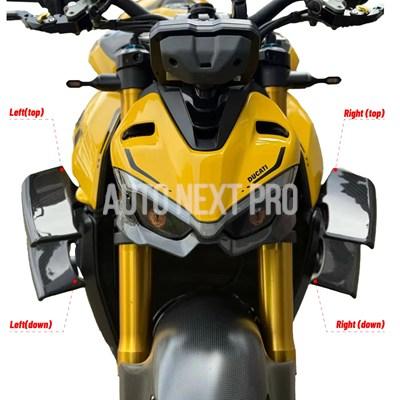 【並行輸入品】バイクスポイラー固定ウイングレット翼ドゥカティストリートファイター V2 V4 V4S V4SP 2020-2023 バイクウイングレット空力ウィングキット_4