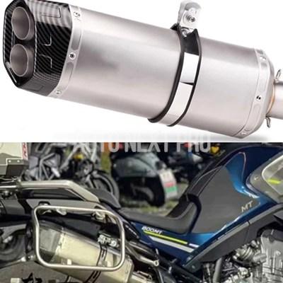 並行輸入品】51MM汎用ステンレス2穴バイクマフラーパイプ R6 Z900