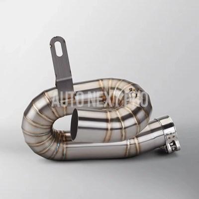 【並行輸入品】バイク マフラーストリートトリプル 765 S R RS エスケープリペア れたスラロームステンレスリンクパイプテールエンドマフラー