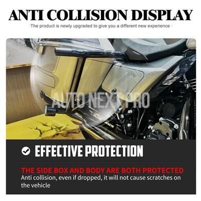 バイク用ブラックサドルバッグガード ハーレー クラッシュバー 
