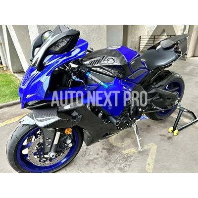 100% 3K純粋カーボン バイクテールフェアリングカウリングサイドパネル 2015 2017 2020 2022 ヤマハR1 R1M用_9