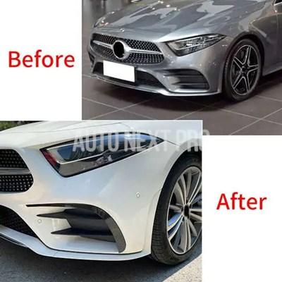フロント リア バンパースポイラー エアベント メルセデスベンツ サイドカバー CLSクラスc257 CLS350 CLS450 C63 AMG 明黒