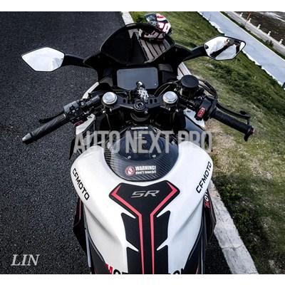 Mototech-バイク用CNCハンドルバー 1つ クリップ フォーク ハンドルバー cfoto 450 sr 2022-2023-2024用クリップの画像