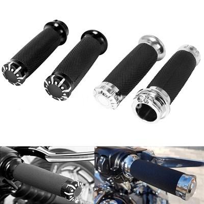 バイク黒1 インチ25mmハンドルバーハンドグリップ22mm7/8 ''アルミ