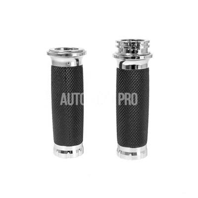 バイク黒1 インチ25mmハンドルバーハンドグリップ22mm7/8 ''アルミ