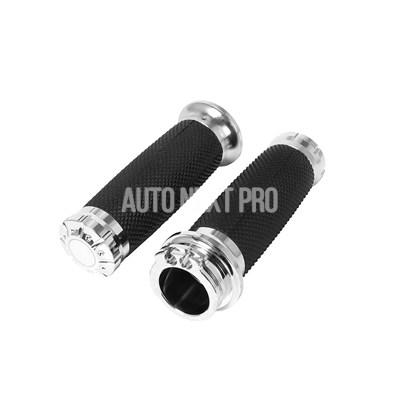 バイク黒1 インチ25mmハンドルバーハンドグリップ22mm7/8 ''アルミ